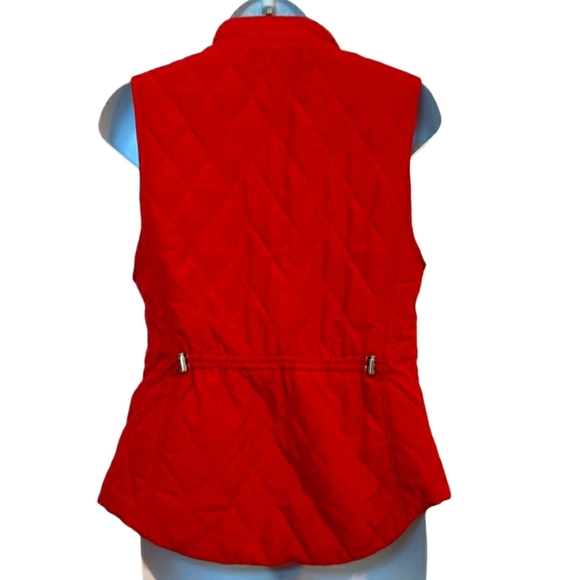 Croft & Barrow Quilted Red Vest Petite Extra Small - Picture 2 of 7